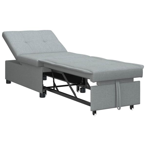 vidaXL Uittrekbare Sofa Bed Lichtgrijs 194 x 50 x 82 cm Multiplex