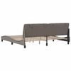 vidaXL Bedframe met LED zonder matras 200x200 cm stof taupe
