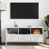 vidaXL Tv-meubel 100,5x39x50,5 cm staal wit