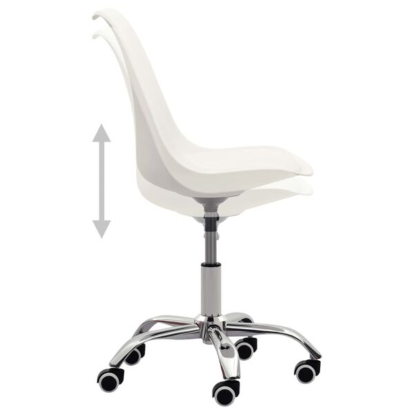 vidaXL Eetkamerstoelen 2 st kunstleer wit