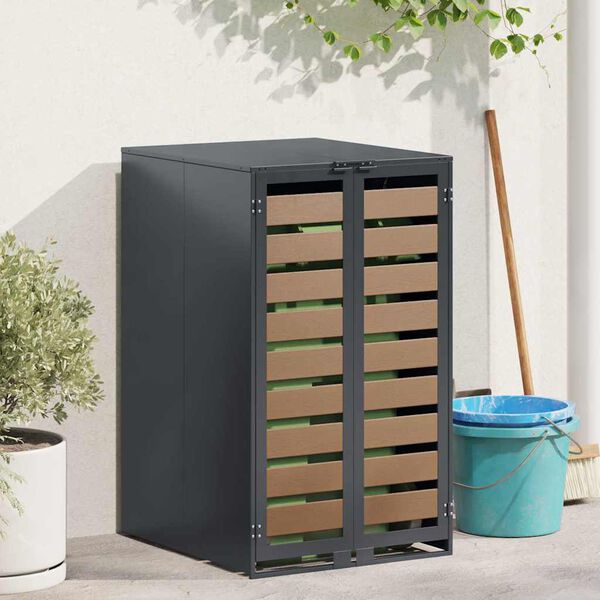 vidaXL Afvalcontaineropslag met gasliftdeksel voor 240L container