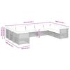 vidaXL 9-delige Loungeset met kussens poly rattan beige