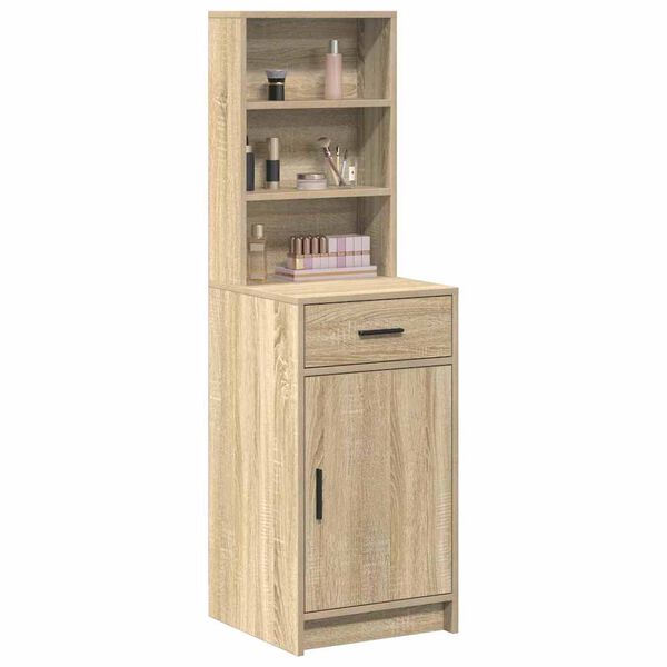 vidaXL Hoge kast met lade Sonoma Eiken 40 x 40,5 x 135 cm Bewerkt hout
