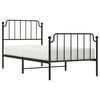 vidaXL Bedframe met hoofd- en voeteneinde&nbsp;metaal zwart 90x200 cm