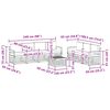 vidaXL Sofa-Sets 8 pcs Natuurlijk en Beige Massief Acaciahout