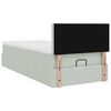 vidaXL Ottoman bed met matras en LED's 90x200cm fluweel lichtgrijs
