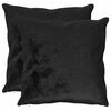 vidaXL Kussensloop 2 pcs HEERLEN Zwart 65 x 65 cm Flanel