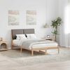 vidaXL Bedframe Bruin en taupe 120 x 190 cm Massief grenenhout