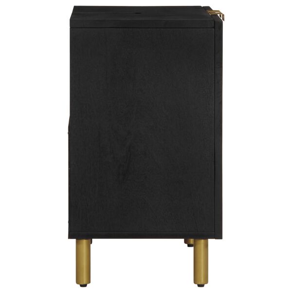 vidaXL Wastafelkast 62x33x58 cm bewerkt hout zwart