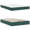 vidaXL Bedframe met matras met matras 2 pcs Groen Fluweel