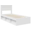 vidaXL Bedframe met matras met lade Wit 75 x 190 cm Massief grenenhout