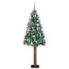 vidaXL Slanke Kerstboom Groen 180 cm PVC en massief dennenhout