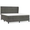 vidaXL Boxspring met matras fluweel donkergrijs 180x200 cm