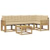 vidaXL Buiten bankenset 6 st Wit en Beige