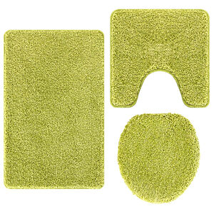 vidaXL Antislip Badmat Set 3 st Groen 50 x 80 cm PP