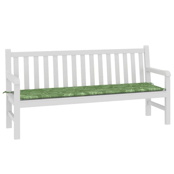vidaXL Tuinbank Kussen Bloemen Groen 180 x 50 x 4 cm Oxford stof