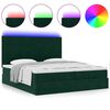 vidaXL Ottoman bed met matrassen en LED's 180x200cm fluweel