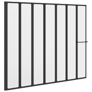 vidaXL Douchescherm Zwart 168 x 140 cm Aluminium