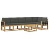 vidaXL Buiten bankenset 7 st 6-zits Wit en antracietkleurig Polyester