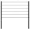 vidaXL Vervangend hoofdbord metaal zwart 80 cm