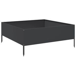 vidaXL Plantenbak verhoogd 100x100x41 cm staal zwart