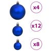 vidaXL Kerstballen 100 st 3/4/6 cm blauw en zilverkleurig