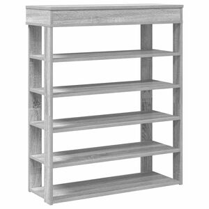 vidaXL Schoenenrek 80x30x98 cm bewerkt hout grijs sonoma