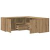 vidaXL Hoekkast 200x40x45 cm bewerkt hout artisanaal eikenkleurig