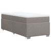 vidaXL Boxspring met matras stof taupe 90x200 cm