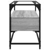 vidaXL Tv-meubel met glazen blad 80x35x51 cm bewerkt hout grijs sonoma