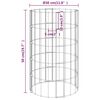 vidaXL Gabion plantenbakken 4 st rond verhoogd Ø30x50/100/150/200 cm