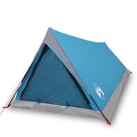 vidaXL Tent 2-persoons 200x120x88/62 cm 185T taft blauw