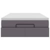 vidaXL Ottoman bed met matras 120x190 cm kunstleer grijs