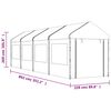 vidaXL Prieel met dak 8,92x2,28x2,69 m polyetheen wit