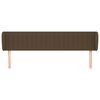 vidaXL Hoofdbord met randen 203x23x78/88 cm stof donkerbruin