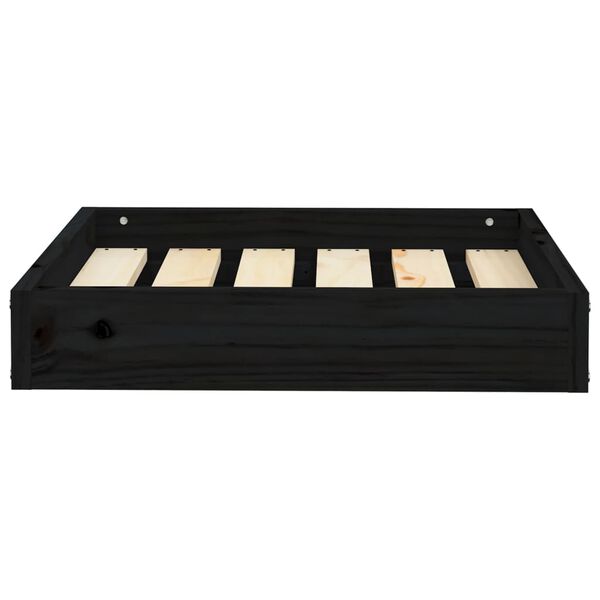 vidaXL Hondenmand 51,5x44x9 cm massief grenenhout zwart