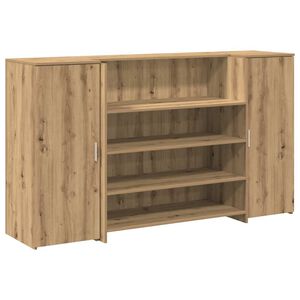 vidaXL Receptiebalie 180x50x103,5cm bewerkt hout artisanaal eikenkleur
