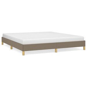vidaXL Bedframe zonder matras stof taupe 180x200 cm