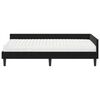 vidaXL Hoekbedframe met Matras Anders 2 pcs Zwart Fluweel