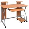 vidaXL Computerbureau 110x52x88,5 cm bewerkt hout bruin