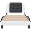 vidaXL Bedframe zonder matras "Zadar" kunstleer zwart en wit 100x200 cm