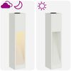 vidaXL Zonne LED Padverlichting 2 pcs Wit Koudgewalst staal