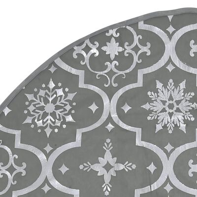 vidaXL Kerstboomrok luxe met sok 122 cm stof grijs
