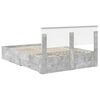 vidaXL Bedframe met hoofdeinde Beton Grijs 140 x 200 cm Bewerkt hout