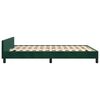 vidaXL Bedframe zonder matras 140x190 cm fluweel donkergroen