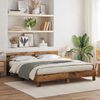 vidaXL Bedframe met hoofdeinde Oud hout 200 x 200 cm Bewerkt hout