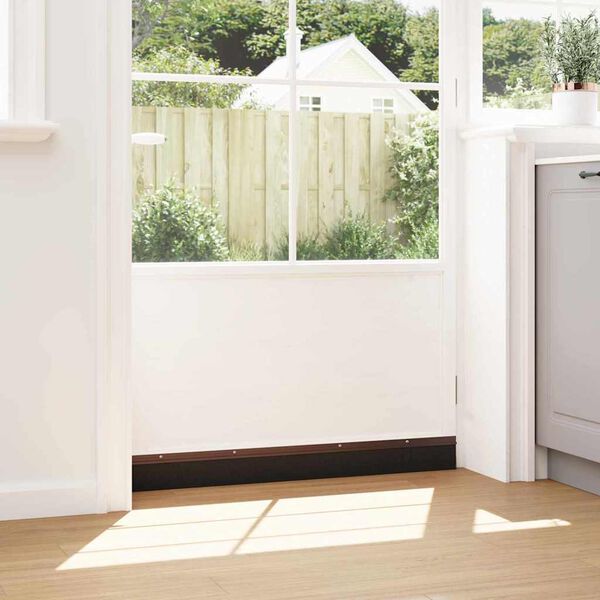 vidaXL Schroefbare Deurborstelafsluitingen 12 pcs Bruin 100 cm