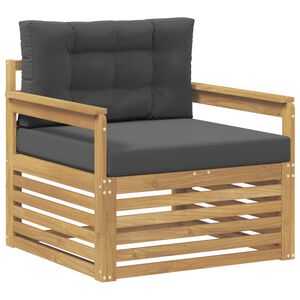 vidaXL Tuinbank Polyester wit en antracietkleurig