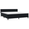 vidaXL Boxspring met matras fluweel zwart 200x210 cm