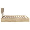 vidaXL Opslag bed met lade Sonoma Eiken 180 x 200 cm Bewerkt hout